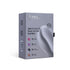 GRAY box for FOXY SCRUBBER painless hair removal product, featuring patterned Nano-crystal technology, and 2024 patent date.